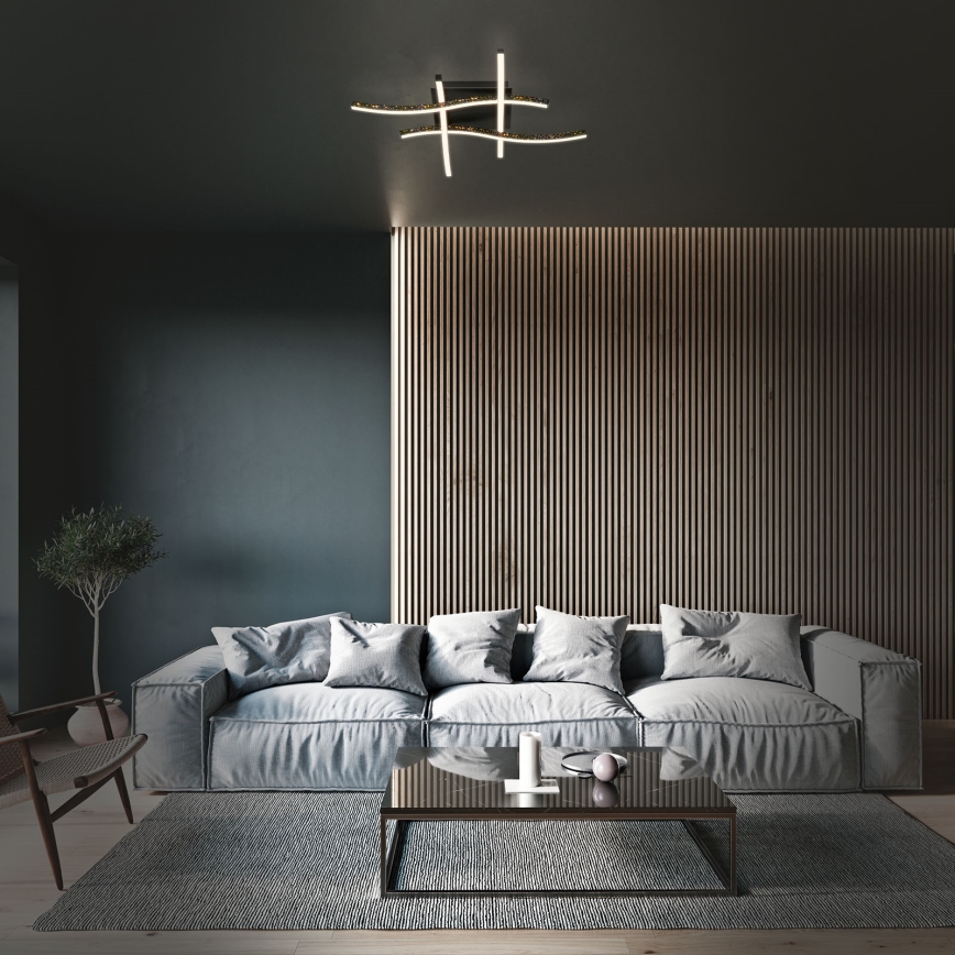 Brilo - LED-Aufbauleuchte REY 4xLED/6W/230V schwarz