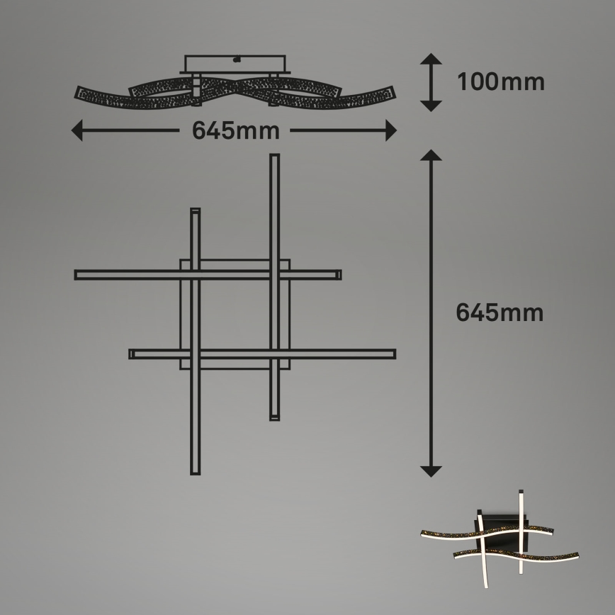 Brilo - LED-Aufbauleuchte REY 4xLED/6W/230V schwarz