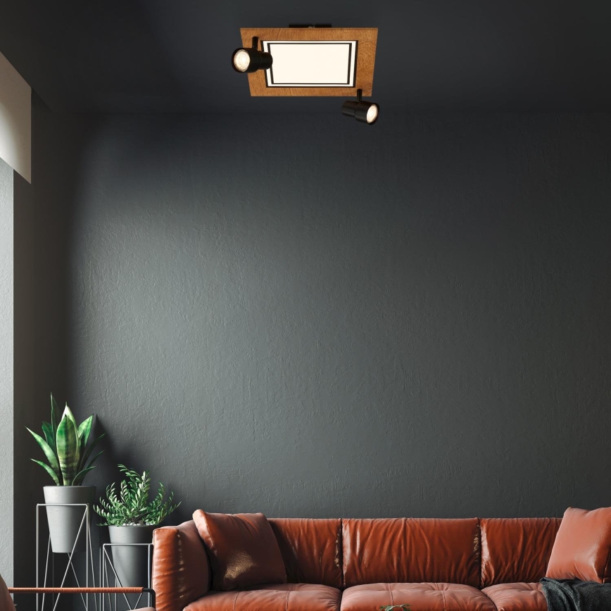 Brilo - LED-Deckenleuchte LED/12W/230V + 2xGU10/9W 3000K