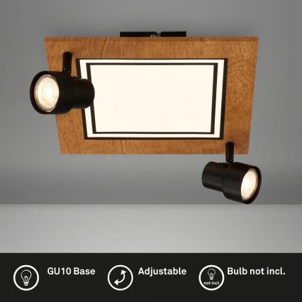 Brilo - LED-Deckenleuchte LED/12W/230V + 2xGU10/9W 3000K