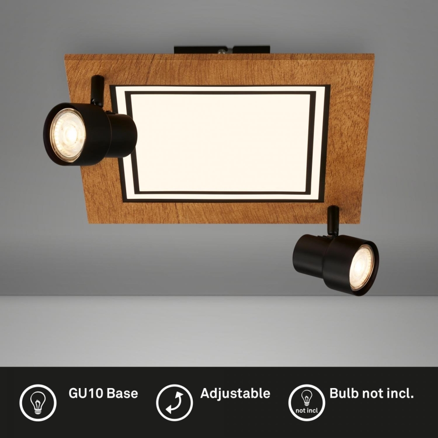 Brilo - LED-Deckenleuchte LED/12W/230V + 2xGU10/9W 3000K