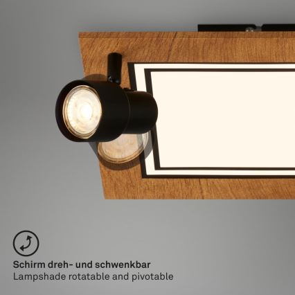 Brilo - LED-Deckenleuchte LED/12W/230V + 2xGU10/9W 3000K