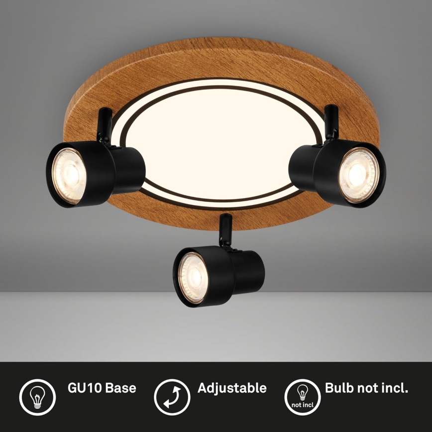 Brilo - LED-Deckenleuchte LED/12W/230V + 3xGU10/9W 3000K