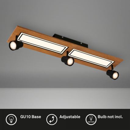 Brilo - LED-Deckenleuchte LED/24W/230V + 3xGU10/9W 3000K