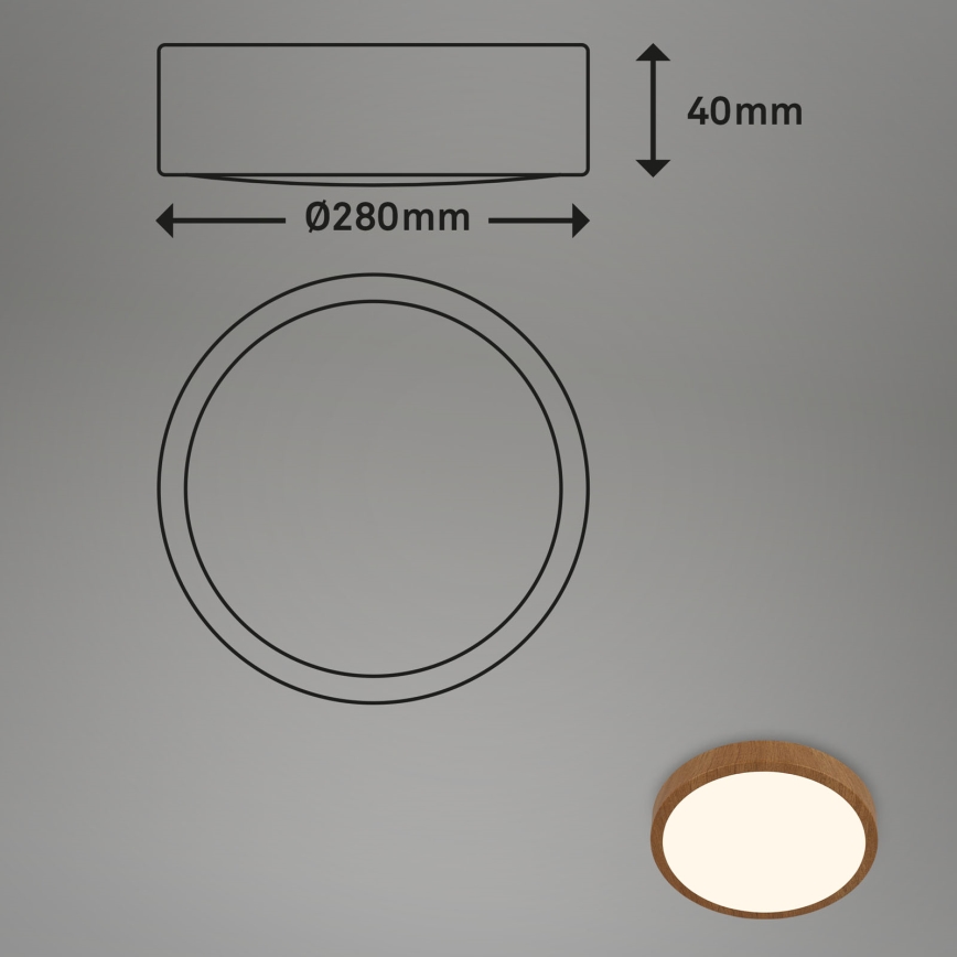 Brilo - LED-Deckenleuchte RUNA LED/12W/230V