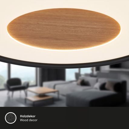 Brilo - LED Deckenleuchte SUFIT WOOD LED/18W/230V 3000K Ø 29 cm