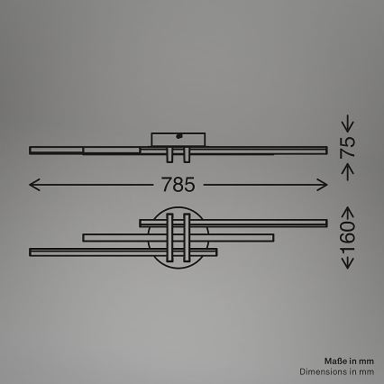 Brilo - LED-Deckenleuchte TINKA LED/21W/230V 3000K kupferfarben
