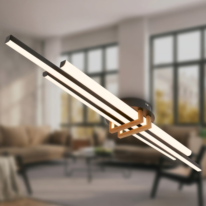 Brilo - LED-Deckenleuchte TINKA LED/30W/230V 3000K schwarz