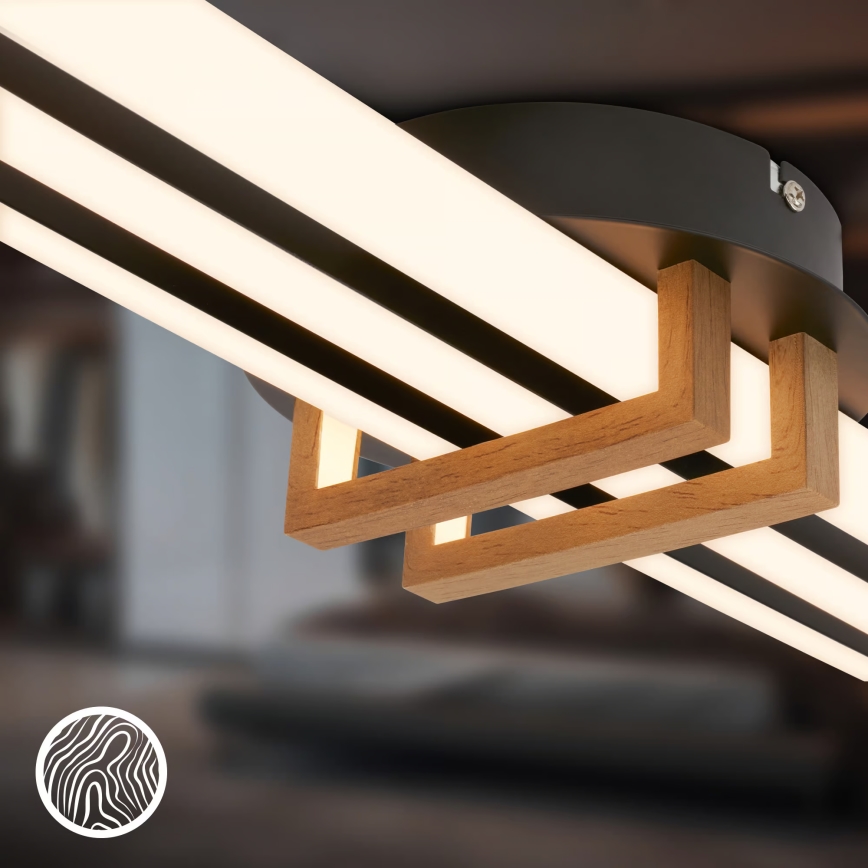 Brilo - LED-Deckenleuchte TINKA LED/30W/230V 3000K schwarz