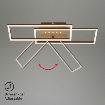 Brilo - LED dimmbare Deckenleuchte LED/30W/230V 3000K braun