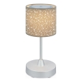 Brilo - LED dimmbare wiederaufladbare Außen-Tischlampe LOLE LED/3W/5V 2000mAh IP44 silber/beige