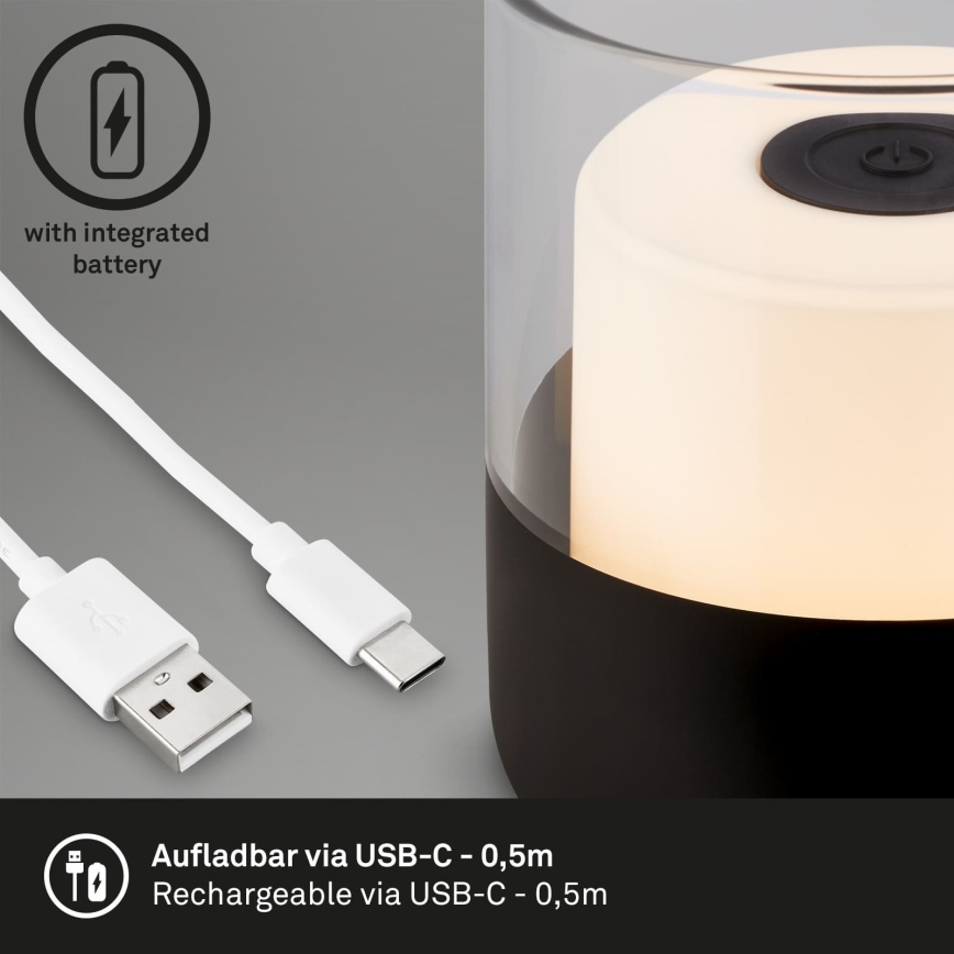 Brilo - LED-dimmbare, wiederaufladbare Outdoor-Tischleuchte LILET LED/2W/5V IP44