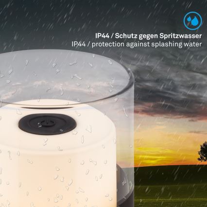 Brilo - LED-dimmbare, wiederaufladbare Outdoor-Tischleuchte LILET LED/2W/5V IP44