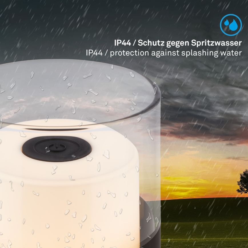 Brilo - LED-dimmbare, wiederaufladbare Outdoor-Tischleuchte LILET LED/2W/5V IP44