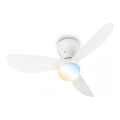 Brilo - LED dimmbarer Deckenventilator LUFITO LED/15W/230V 3000/4000/6000K weiß + Fernbedienung