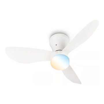 Brilo - LED dimmbarer Deckenventilator LUFITO LED/15W/230V 3000/4000/6000K weiß + Fernbedienung