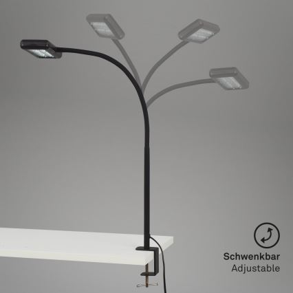 Brilo - LED Flexibel Tischleuchte mit Klemme TRASNA LED/7,5W/230V schwarz