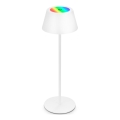Brilo - LED-RGB-dimmbar, wiederaufladbar, Touch-Außen-Tischleuchte KIKI LED/2,6W/5V IP44 2600 mAh weiß