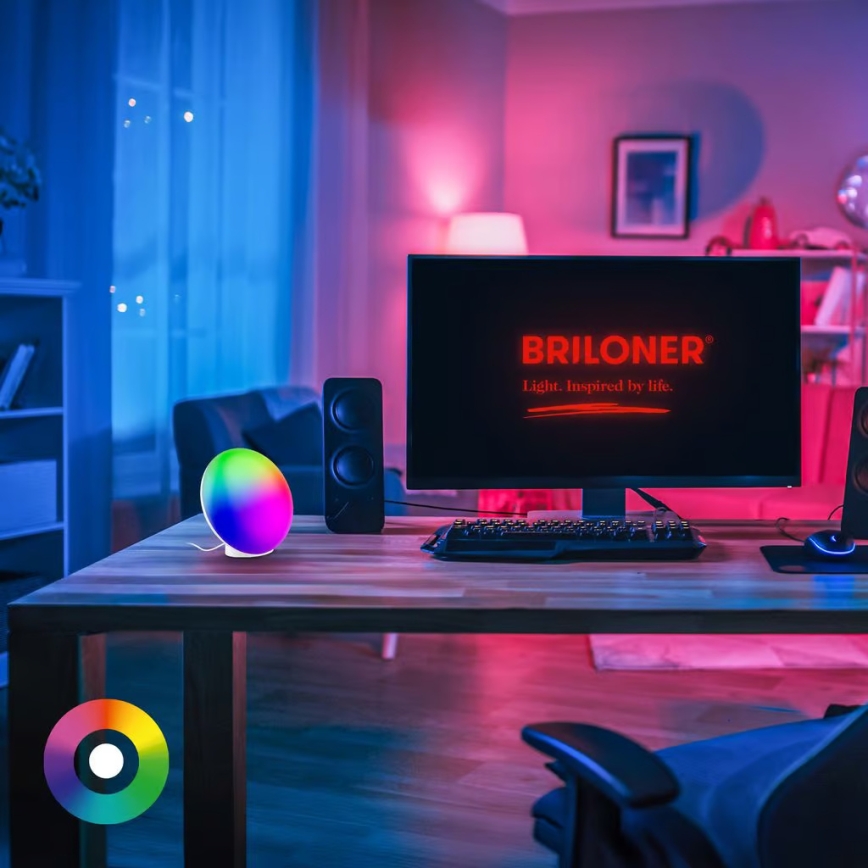 Brilo - dimmbare LED RGBIC-Tischlampe TARA LED/6W/230V 3000-6500K weiß + Fernbedienung