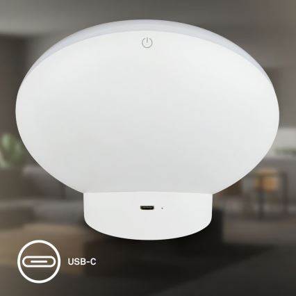 Brilo - dimmbare LED RGBIC-Tischlampe TARA LED/6W/230V 3000-6500K weiß + Fernbedienung