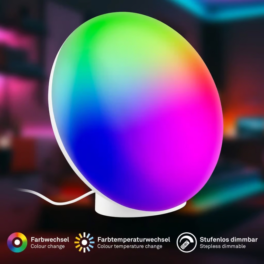 Brilo - LED RGBIC dimmbare, wiederaufladbare Schreibtischlampe TARA LED/6W/5V 3000-6500K Wi-Fi Tuya + Fernbedienung