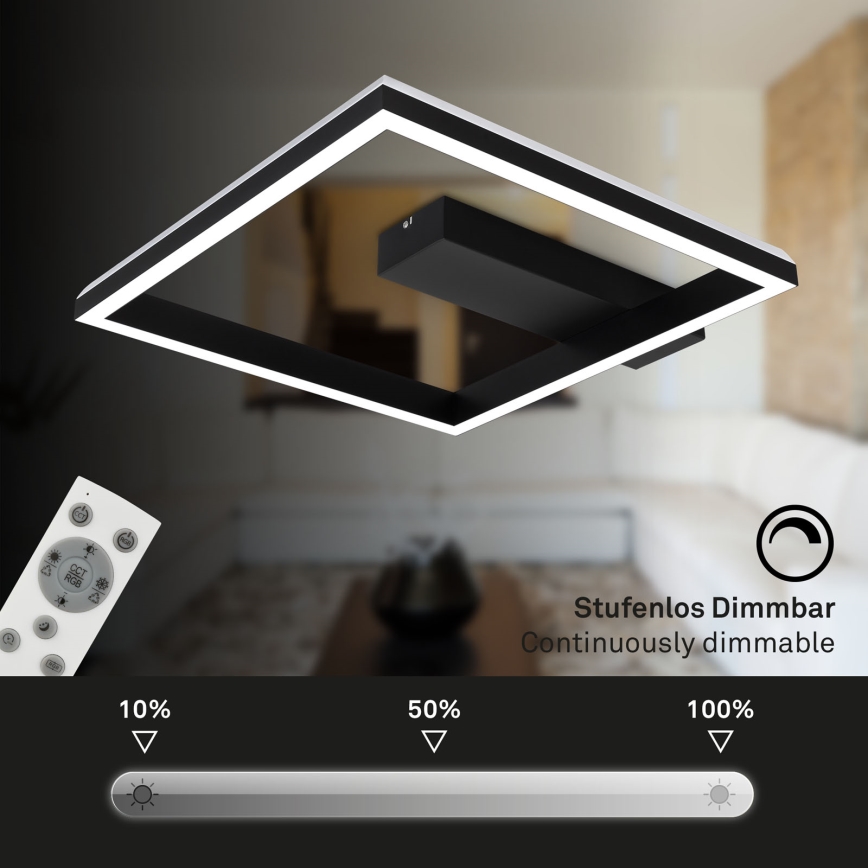 Brilo - LED RGBW dimmbare Deckenleuchte FRAME LED/18W/230V 2700-6500K + Fernbedienung