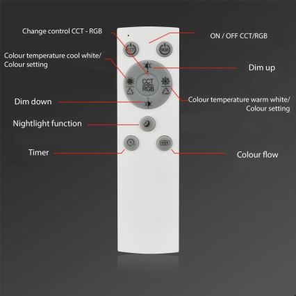 Brilo - LED RGBW dimmbare Deckenleuchte FRAME LED/18W/230V 2700-6500K + Fernbedienung