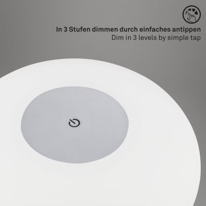 Brilo - dimmbare, wiederaufladbare LED-Tischlampe für den Außenbereich OLANA LED/3W/5V 3300K IP44 2000 mAh