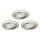 Brilo - SET 3x Dimmbare LED-Einbauleuchte für Badezimmer LED/5W/230V IP23 matt Chrom
