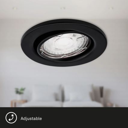 Brilo - SET 3x LED-Deckenleuchte für das Badezimmer 1xGU10/5W/230V IP23 schwarz