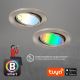 Brilo - SET 3x LED RGBW Dimmbare Badezimmerleuchte 1xGU10/4,9W/230V 2700-6500K Wi-Fi Tuya IP23 + Fernbedienung