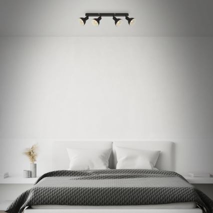 Brilo - Strahler RETRO 4xE14/25W/230V schwarz