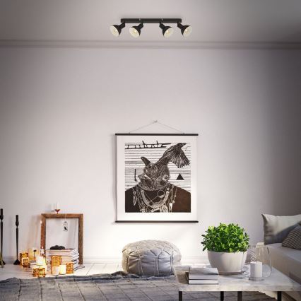Brilo - Strahler RETRO 4xE14/25W/230V schwarz