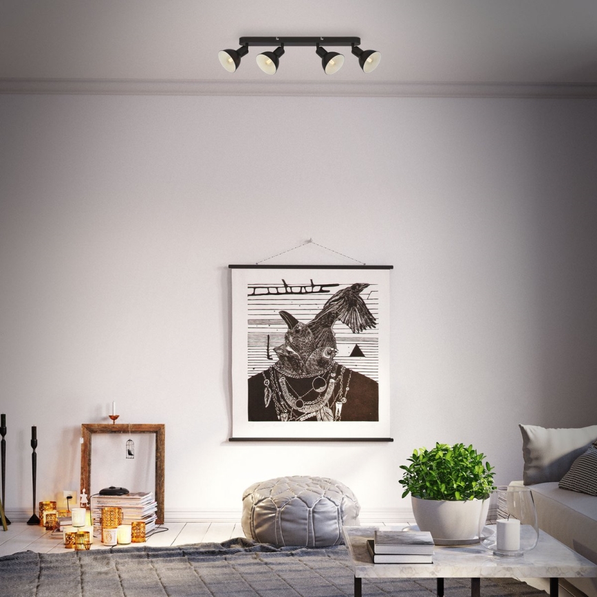 Brilo - Strahler RETRO 4xE14/25W/230V schwarz