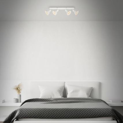 Brilo - Strahler RETRO 4xE14/25W/230V weiß