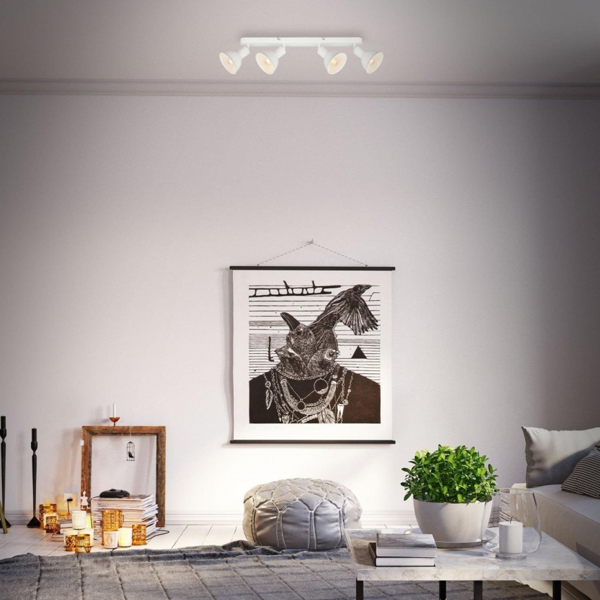 Brilo - Strahler RETRO 4xE14/25W/230V weiß