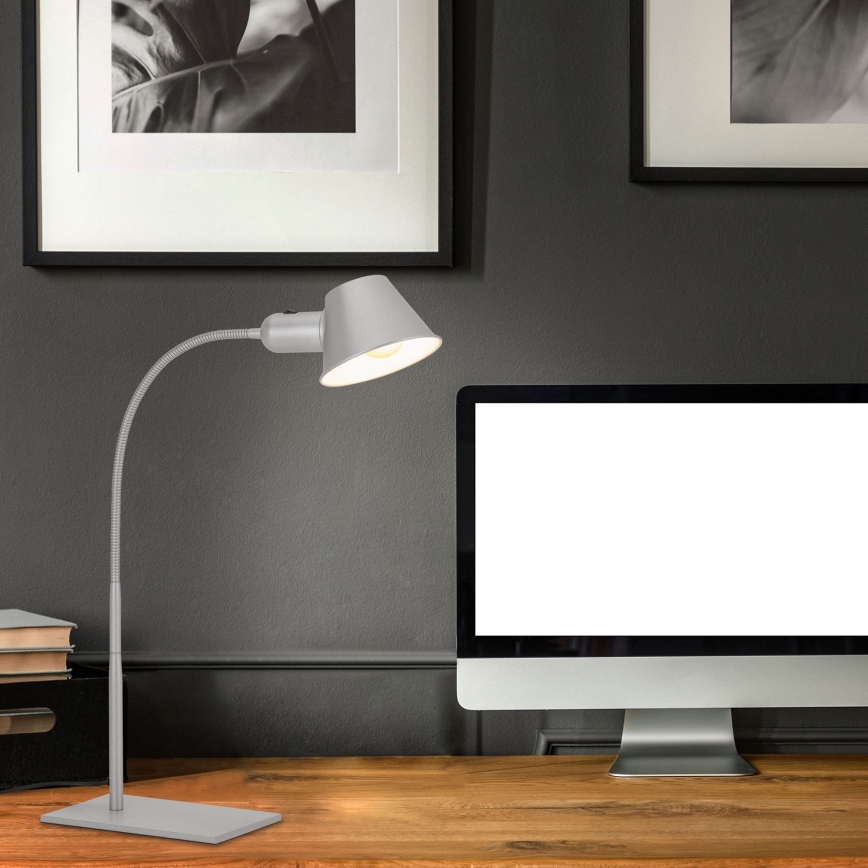 Brilo - Tischlampe 1xE27/10W/230V mattchrom