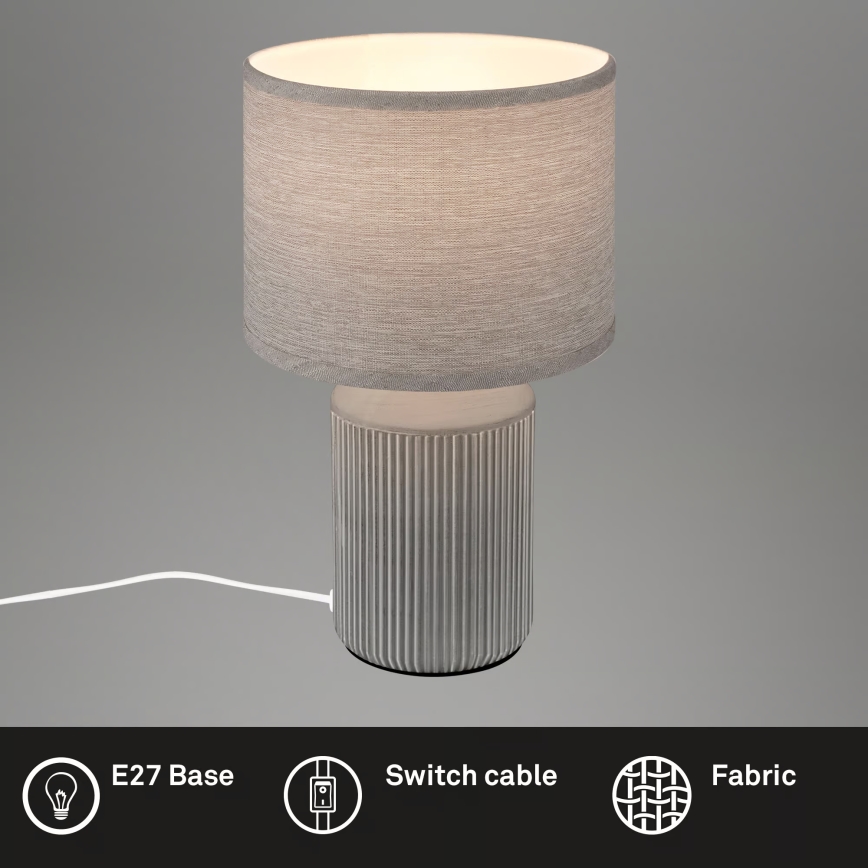 Brilo - Tischlampe INO 1xE14/10W/230V grau