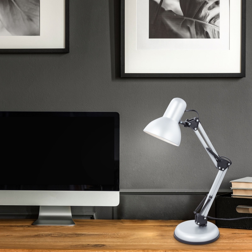 Brilo - Tischleuchte PIXA 1xE14/25W/230V silber