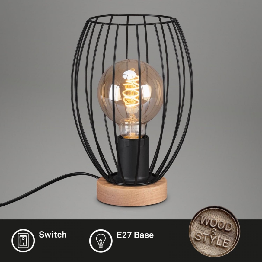 Brilo - Tischleuchte WAKTU 1xE27/25W/230V Gummibaum
