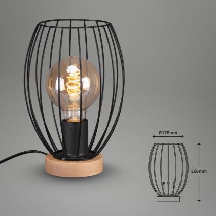 Brilo - Tischleuchte WAKTU 1xE27/25W/230V Gummibaum