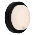 Brilo - Wiederaufladbare LED-Außen-Wandleuchte mit Sensor LED/4W/5V 4400 mAh IP44 schwarz
