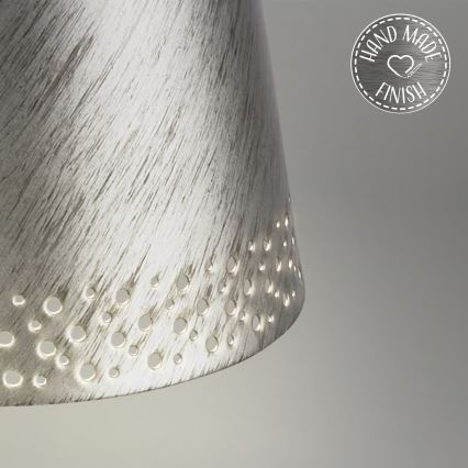 Brilo - KIKI LED-Außen-Tischlampe, dimmbar, wiederaufladbar mit Touch-Bedienung, LED/2,6W/5V, IP44, 2600 mAh, silber