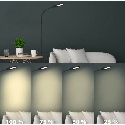 Briloner 1297-015 - Dimmbare, flexible LED-Stehleuchte LED/6,6W/230V 3000K/4000K/6000K