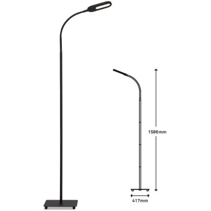 Briloner 1297-015 - Dimmbare, flexible LED-Stehleuchte LED/6,6W/230V 3000K/4000K/6000K