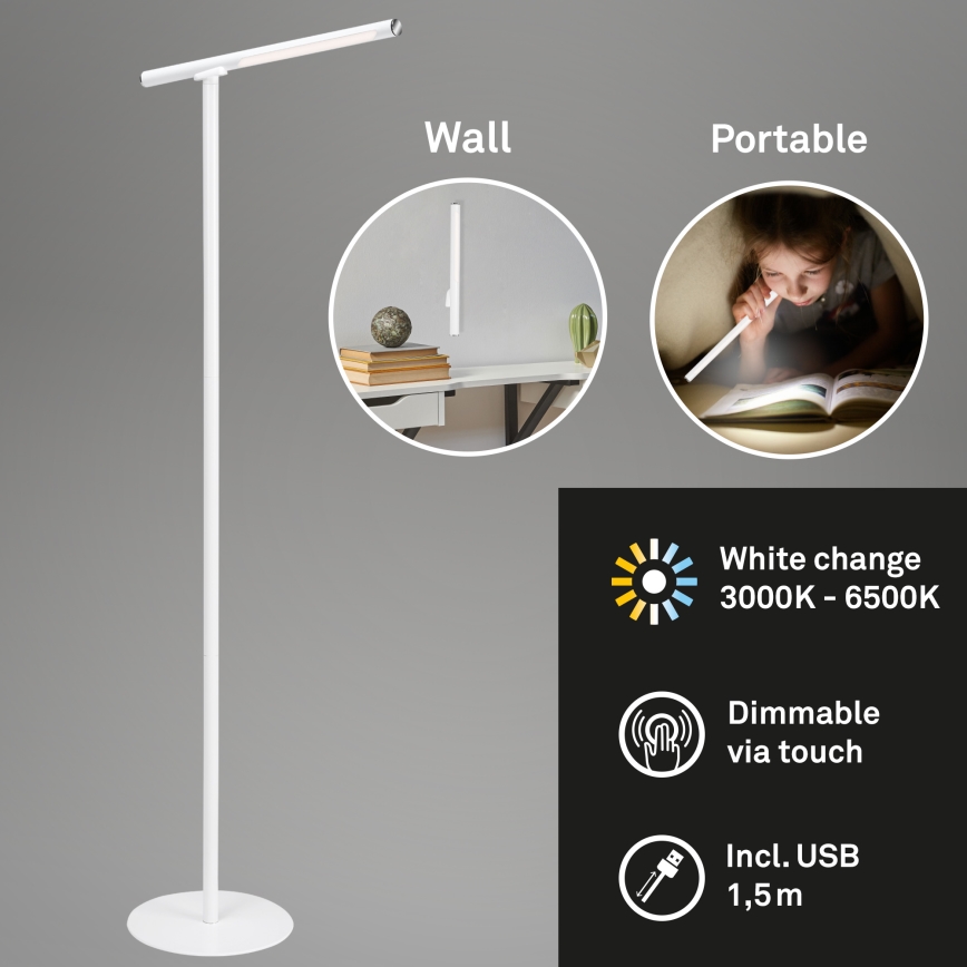 Briloner 1384-016 - LED dimmbare Stehleuchte mit Touch-Funktion 2in1 EVERYWHERE LED/2,3W/5V 2000 mAh