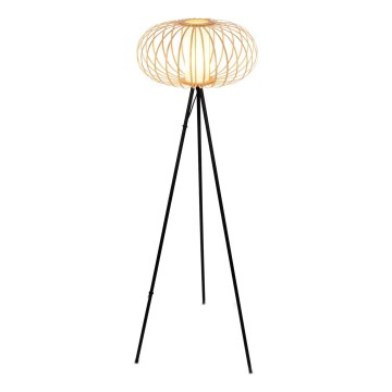 Briloner 1759011 - Stehlampe 1xE27/10W/230V Bambus/Schwarz