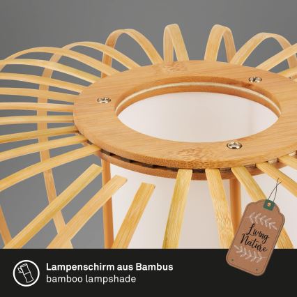 Briloner 1759011 - Stehlampe 1xE27/10W/230V Bambus/Schwarz