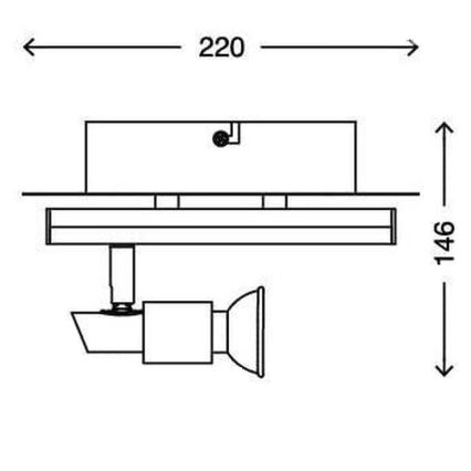 Briloner 2029-028 - LED Spotlight REN 1xGU10/3W/230V + LED/4W