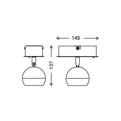 Briloner 2040-012 - LED RGB Dimmbare Spotleuchte 1xLED/3,3W/230V + Fernbedienung